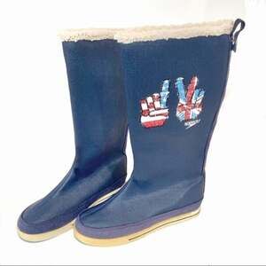Speedo Boom Boots Womens Sz 6 Team USA Waterproof Canvas Faux Shearling Snap NWT